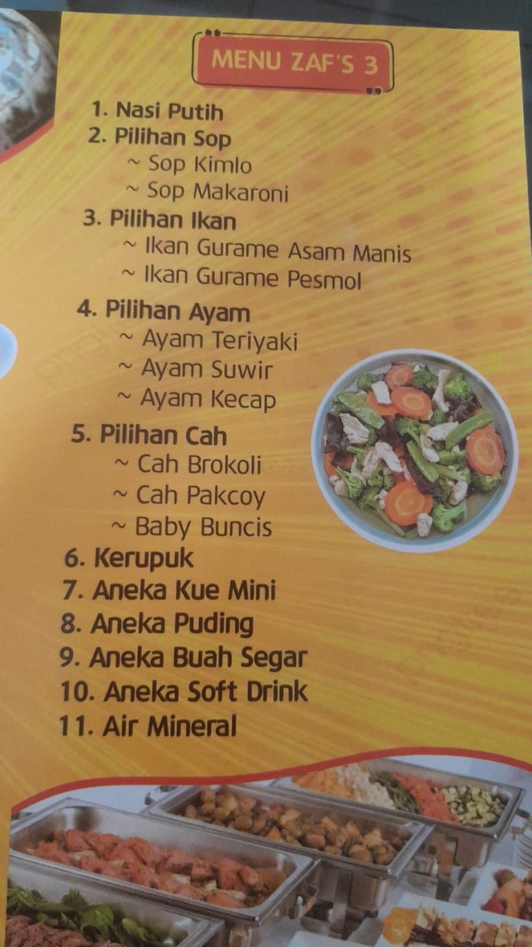 Menu ZAF’S 3